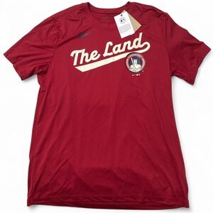Nike Cleveland Guardians red The Land baseball tee